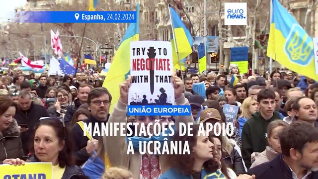 Lisboa juntou-se a milhares de europeus no apoio à Ucrãnia dois anos depois da invasão russa