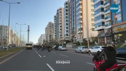 DİYARBAKIR'DA MOTOSİKLET TUTKUNLARI SOKAĞA İNDİ!