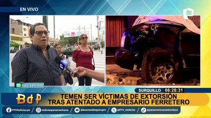Comerciantes de Surquillo temen ser víctimas de extorsión tras atentado a empresario ferretero