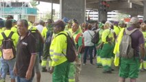 Trabajadores de Aseo mantienen protestas en la capital