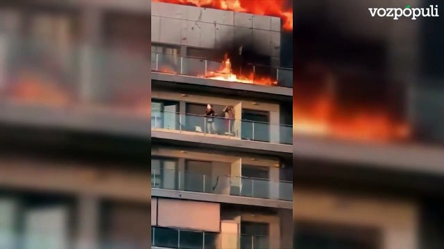 Salen a la luz nuevas imágenes del incendio de Valencia en las que se ve a una pareja atrapada