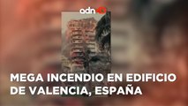 ¡Última Hora! Incendio en edificio de 14 pisos en Valencia, España o