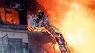 Rescatan a un bombero atrapado por las llamas en el edificio de Valencia
