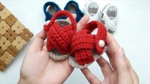 Zapatos para bebe crochet- sandalias tejidas - crochet shoes baby