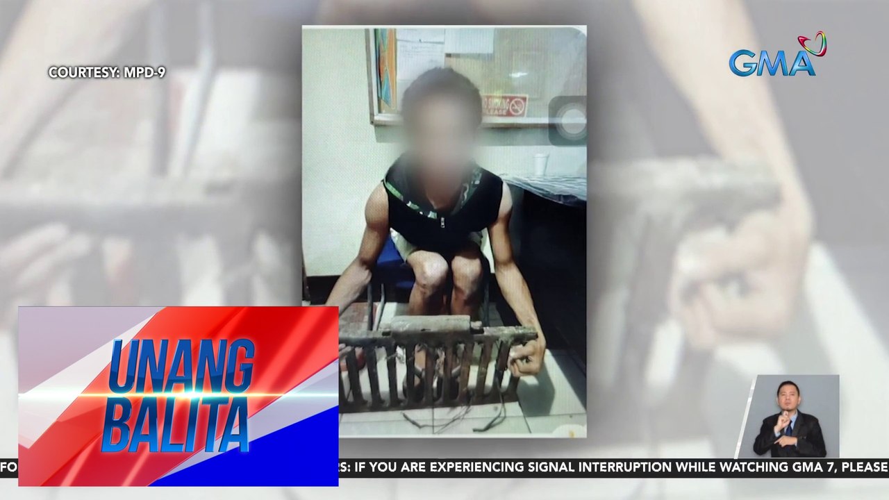 Lalaking aminadong nagnakaw ng takip ng manhole, arestado; suspek, nakunan din ng sumpak at bala | UB