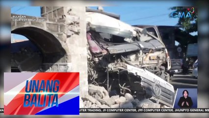 Dalawa, sugatan matapos bumangga sa arko ang sinasakyan nilang dump truck | UB