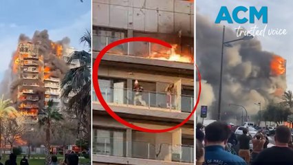 High-rise fire traps residents in Valencia, Spain, injuring at least 7
