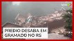 Prédio desaba em Gramado após município registrar rachaduras no solo