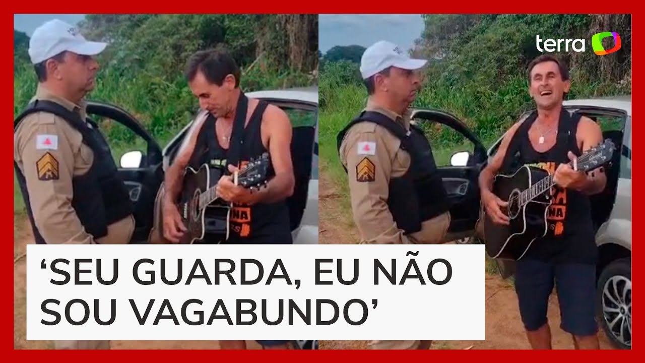 Motorista embriagado canta música de Bruno e Marrone para policial em MG
