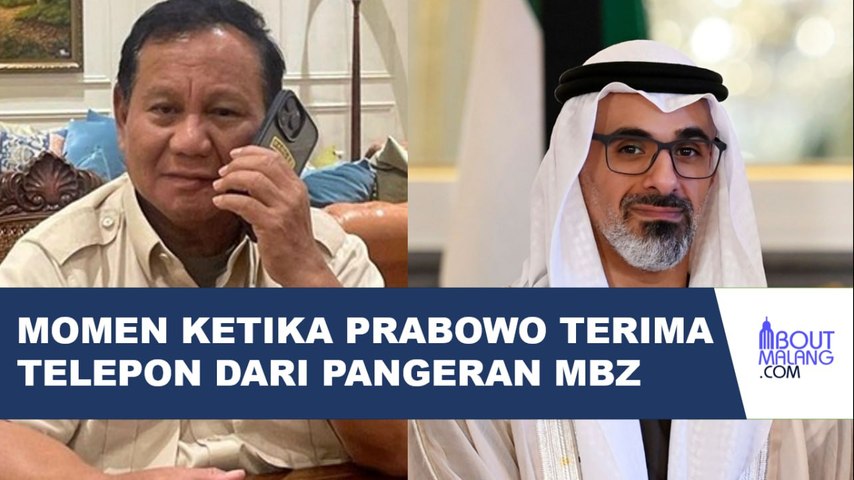 PRABOWO TERIMA UCAPAN SELAMAT DARI PRESIDEN MOHAMED BIN YAZED MELALUI TELEPON