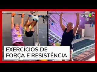 Mulher de 72 anos viraliza ao exibir rotina intensa de crossfit