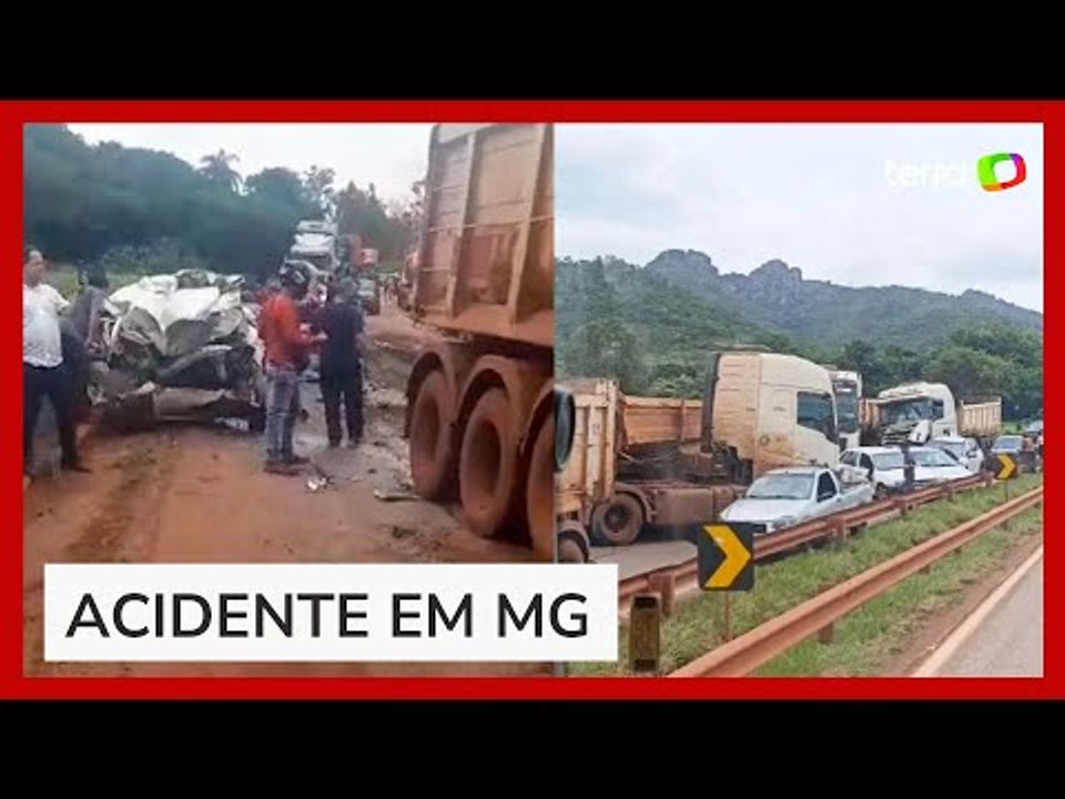 Carreta desgovernada atinge 12 veículos e deixa seis mortos em MG