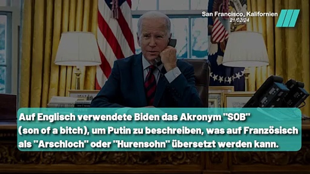 Joe Biden beleidigt Wladimir Putin: Der kontroverse Vorfall in San Francisco