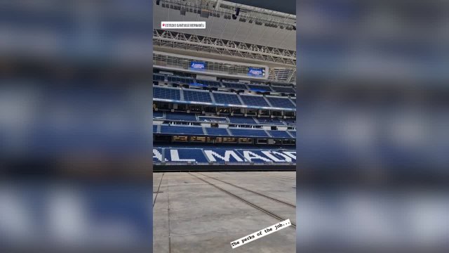 El Bernabéu desde el césped luce aún mejor: vean la magnitud del templo blanco