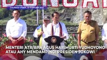 Momen AHY Dampingi Jokowi di Peresmian Bendungan Lolak, Mongondow