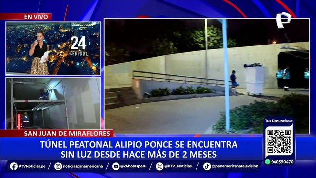 SJM: vuelven a colocar luces en puente peatonal Alipio Ponce