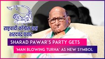 Sharad Pawar’s NCP Faction Gets ‘Man Blowing Turha’ As New Symbol By Election Commission