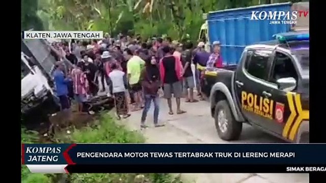 Pengendara Motor Tewas Tertabrak Truk di Lereng Merapi