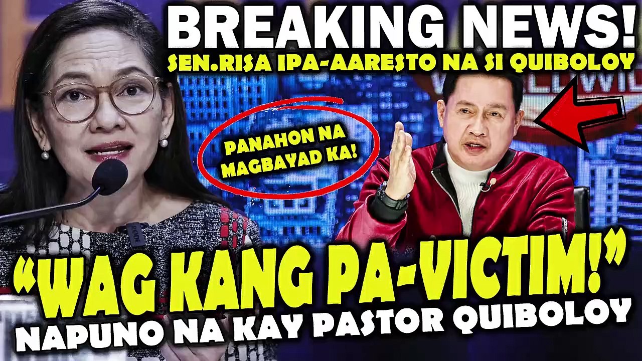 "Wag kang pa-victim!" Hontiveros napuno na kay Pastor Quiboloy at ipa-aaresto na!