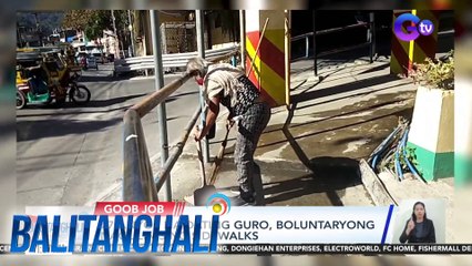 77-anyos na dating guro, boluntaryong naglilinis ng sidewalks | BT