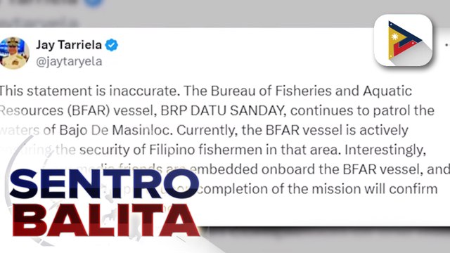 PCG, mariing pinabulaanan ang ulat ng China Coast Guard na naitaboy nito ang barko ng Phl sa Bajo de Masinloc