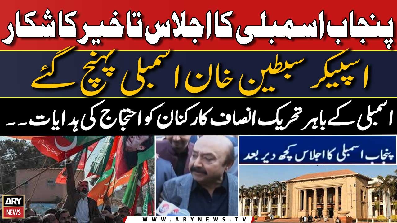 Punjab Assembly ka ijlas takheer ka shikar | PTI karkun ko assembly ke bahar ehtejaj ki hidayat