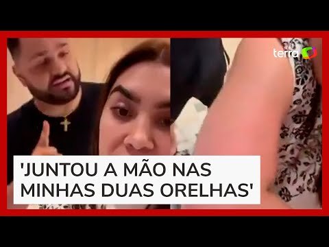 Vídeo mostra ex de Naiara Azevedo dando tapa em celular durante discussão sobre agressões