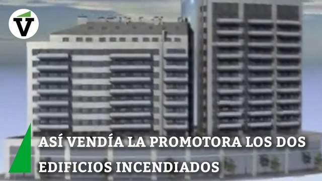 Así vendía la promotora los dos edificios incendiados: Fachadas recubiertas de un innovador material de aluminio