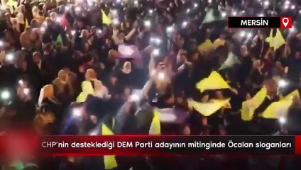 Kimler kimlerle beraber! CHP’nin ortaklarından Öcalan sloganları