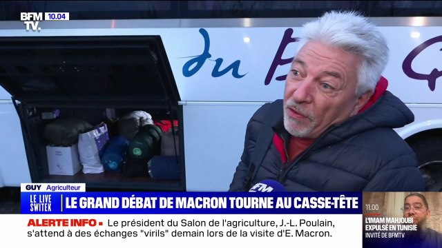 Débat au Salon de l'agriculture: Emmanuel Macron va enfumer tout le monde affirme Guy, exploitant agricole