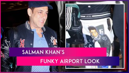 Salman Khan Looks Dapper In Sports Pants With His Own Face Imprinted On Them