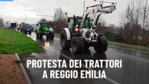 Protesta dei trattori a Reggio Emilia