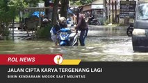 Jalan Cipta Karya Tergenang Lagi, Bikin Kendaraan Mogok Saat Melintas