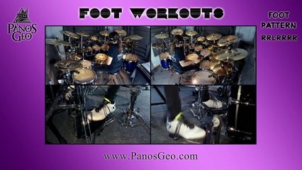 Drum Exercise | Foot Workouts (Part 230 - RRLRRRR) | Panos Geo