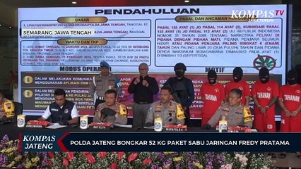 Polda Jateng Bongkar 52 Kg Paket Sabu Jaringan Fredy Pratama