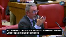 Así desmonta un diputado de Vox a Carmen Calvo como jurista de reconocido prestigio
