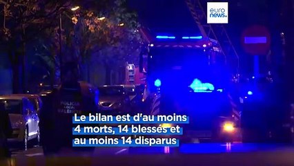 Espagne : au moins quatre morts et plusieurs blessés après l'incendie d'un immeuble à Valence