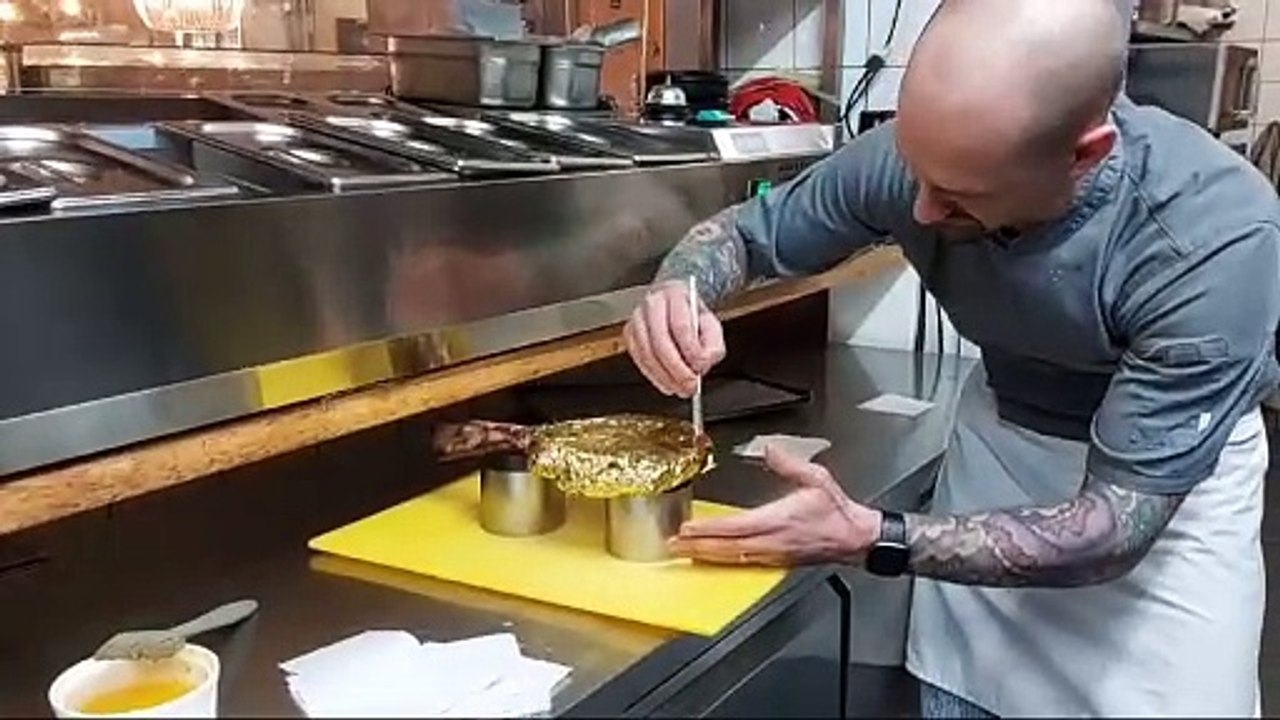 Relentless Steak & Lobster House bring back gold leafed steak video