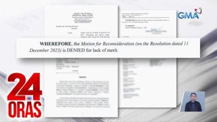 Mosyong kumikuwestiyon sa pagpayag na makapagpiyansa ang mga akusado sa pagkawala ng 6 na sabungero, ibinasura ng korte | 24 Oras