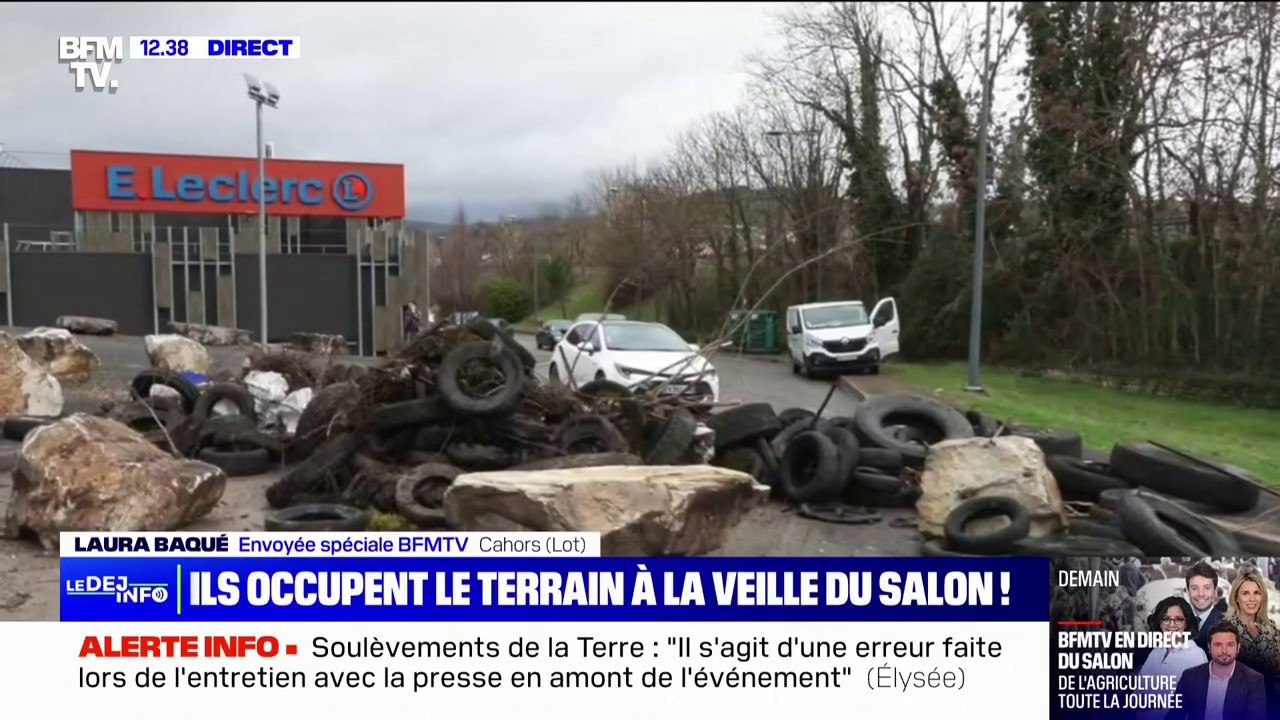 Les agriculteurs du Lot ont déversé des déchets devant un Leclerc pendant leur opération escargot