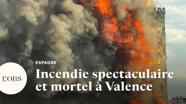 Un incendie ravage un immeuble résidentiel à Valence en Espagne