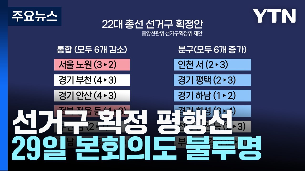 선거구 획정 평행선...29일 본회의도 불투명 / YTN