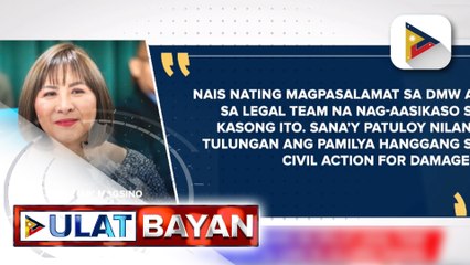 Rep. Magsino, saludo sa hakbang ng DFA at legal team para makamit ang hustisya sa kaso ni Jullebee...