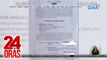 Kampo ni Pastor Quiboloy, natanggap na ang subpoena na inisyu ng Senado | 24 Oras