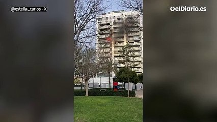 El incendio de València se propagó en menos de una hora por todo el edificio