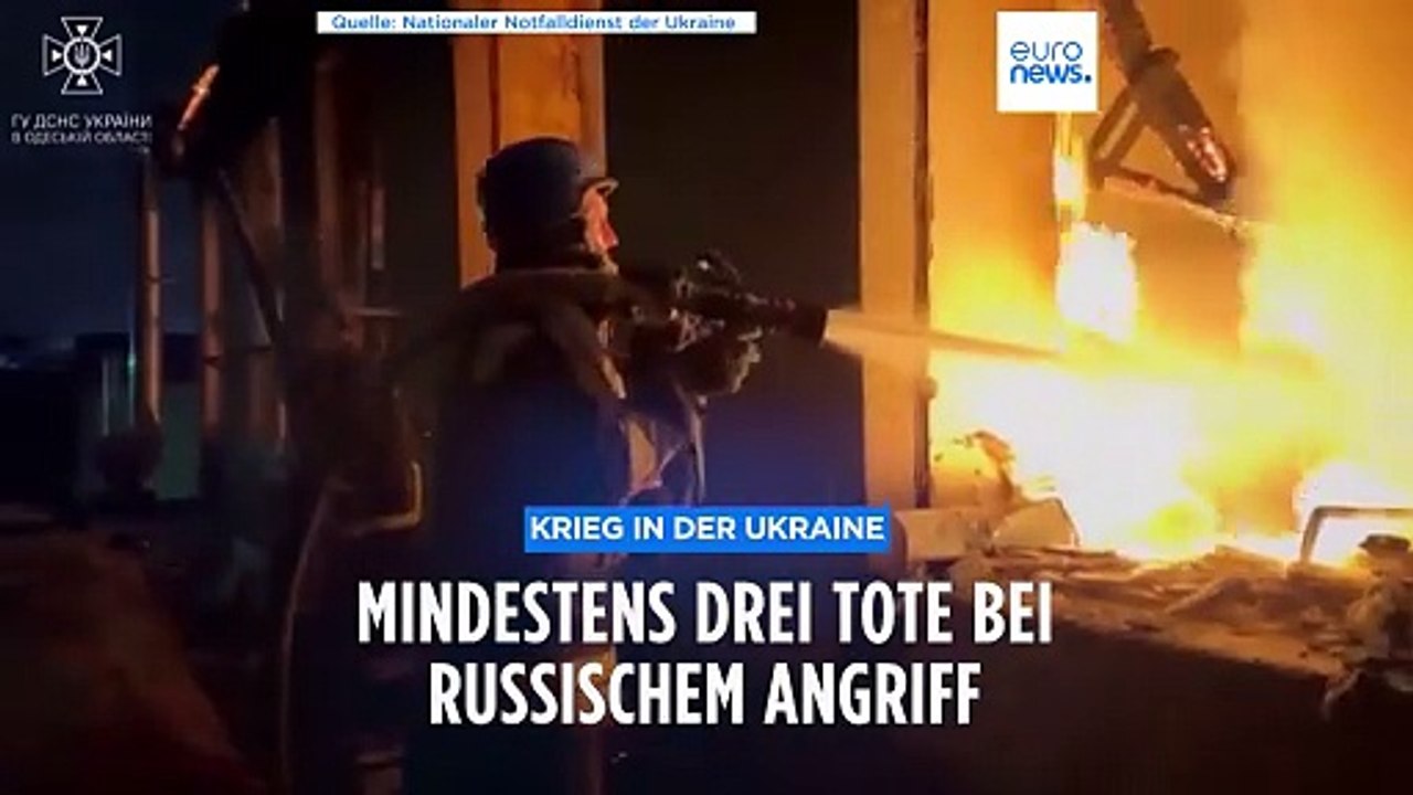 Russischer Drohnenangriff tötet drei Personen in Odessa