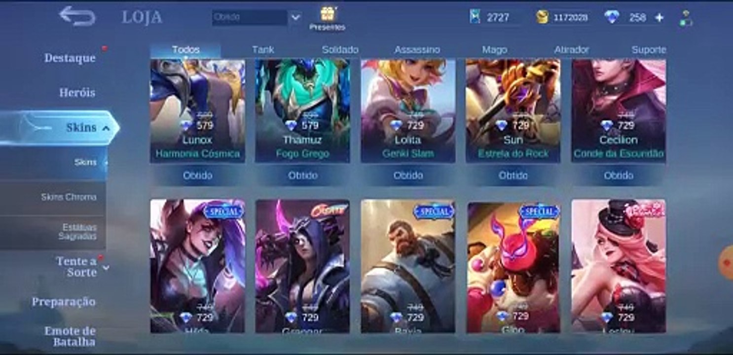 Sell account mobile Legends