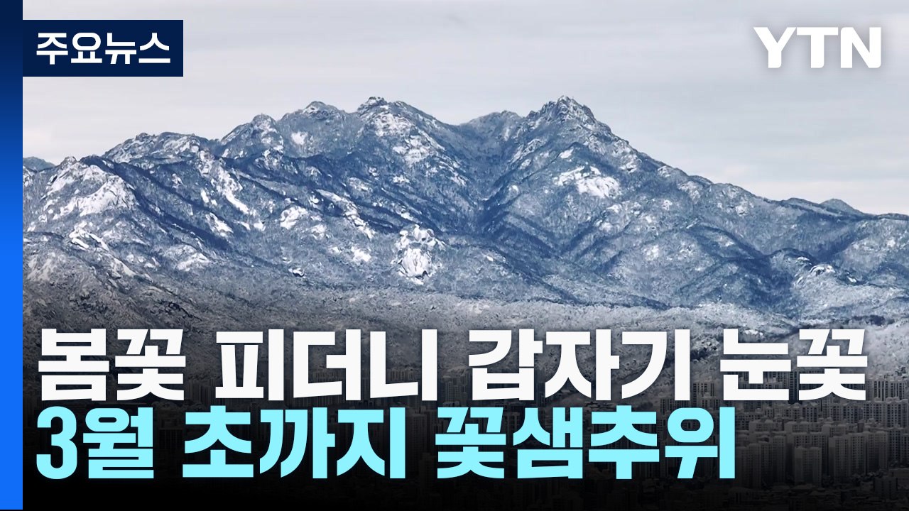 [날씨] 봄꽃 피더니 갑자기 눈꽃...3월 초까지 꽃샘추위 / YTN