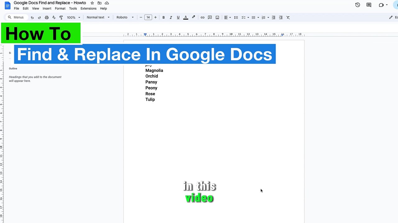 How To Find And Replace Words In Google Docs
