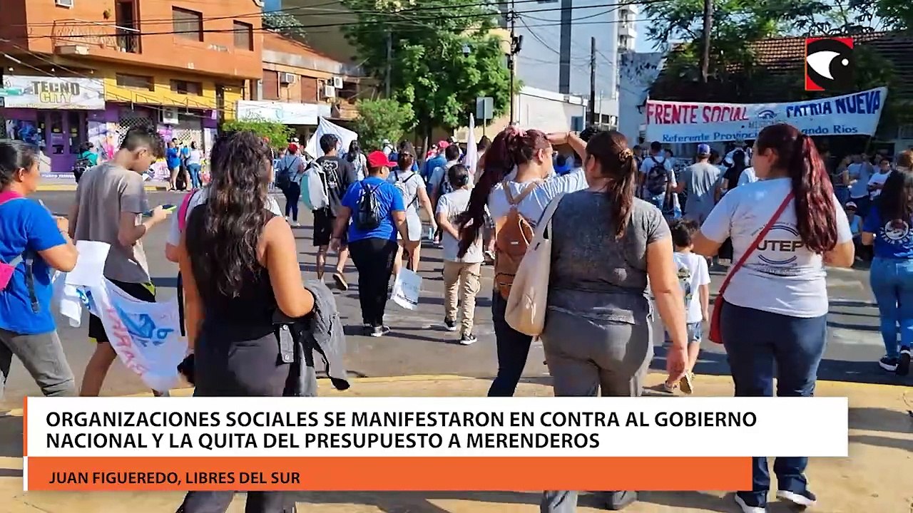 Organizaciones sociales se manifestaron en contra al gobierno nacional y la quita del presupuesto a merenderos